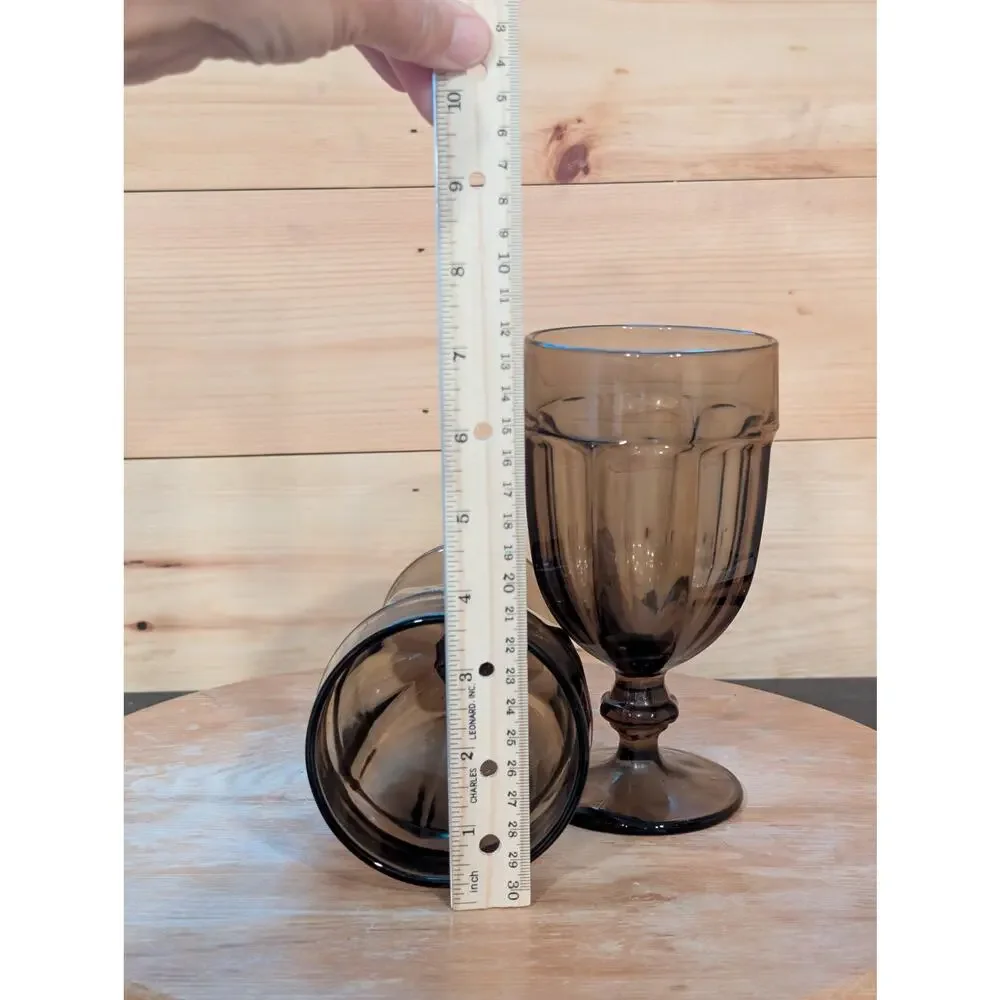 Vintage Libbey Duratuff Gibraltar Mocha Iced Tea Goblets - Set of 2 - 7
